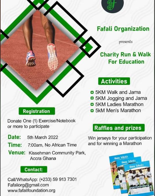 FAFALI CHARITY WALK & RUN FOR EDUCATION